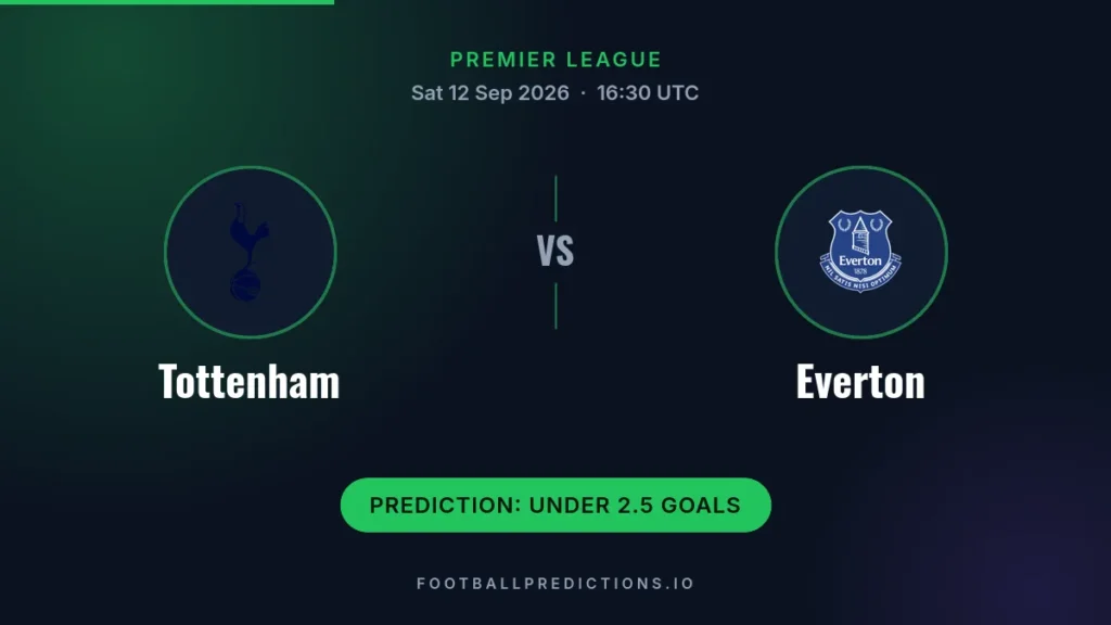 Tottenham Hotspur FC vs Everton FC prediction, Premier League, 12 September 2026