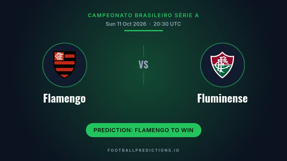 Flamengo vs Fluminense prediction, Campeonato Brasileiro Série A, 11 October 2026