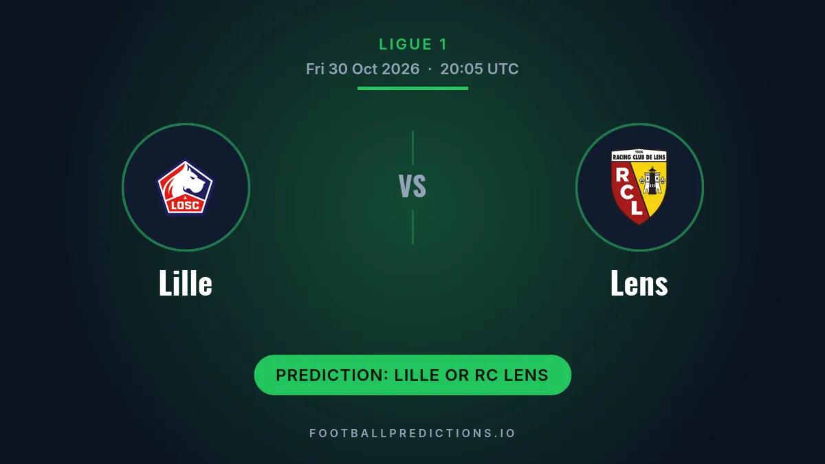 Lille vs Lens prediction, Ligue 1, 30 October 2026